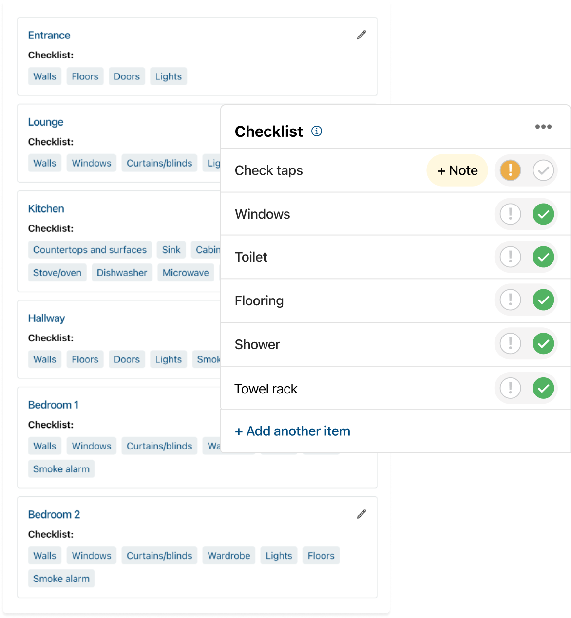 Complete the inspection walking around using your device